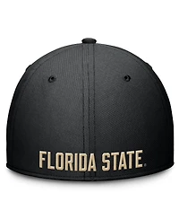 Nike Men's Black Florida State Seminoles Rise Swoosh Dri-fit Flex Hat