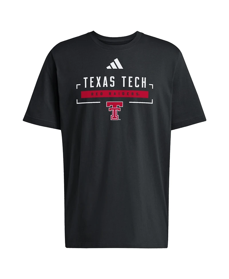 Adidas Men's Black Texas Tech Red Raiders Graphic T-Shirt