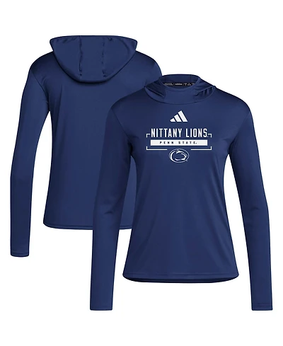 Adidas Women's Navy Penn State Nittany Lions D4T Long Sleeve Hooded T-Shirt