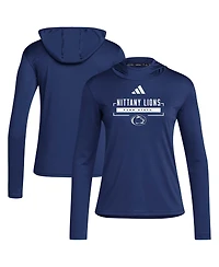 Adidas Women's Navy Penn State Nittany Lions D4T Long Sleeve Hooded T-Shirt