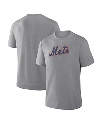 Fanatics Men's Heather Gray New York Mets Play Tribute Tri-Blend T-Shirt