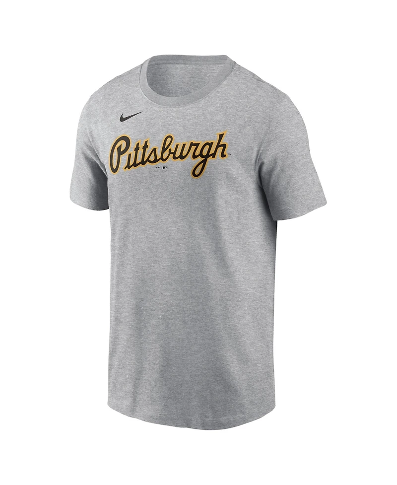 Nike Men's Paul Skenes Heather Gray Pittsburgh Pirates Name & Number T-Shirt