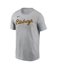 Nike Men's Paul Skenes Heather Gray Pittsburgh Pirates Name & Number T-Shirt