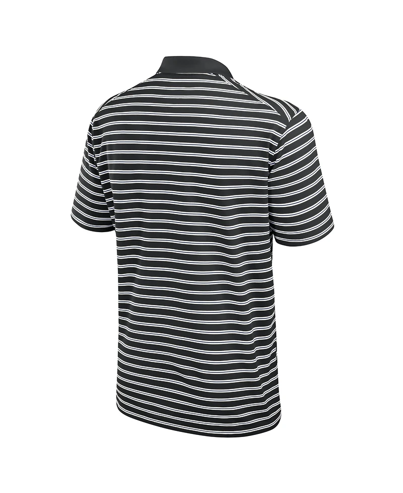 Nike Men's Black New York Mets Cooperstown Collection Dri-fit Victory Striped Polo Shirt