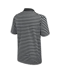 Nike Men's Black New York Mets Cooperstown Collection Dri-fit Victory Striped Polo Shirt