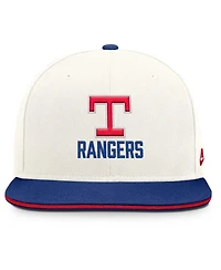 Nike Men's Cream/Royal Texas Rangers Cooperstown Pro Dri-fit Snapback Hat
