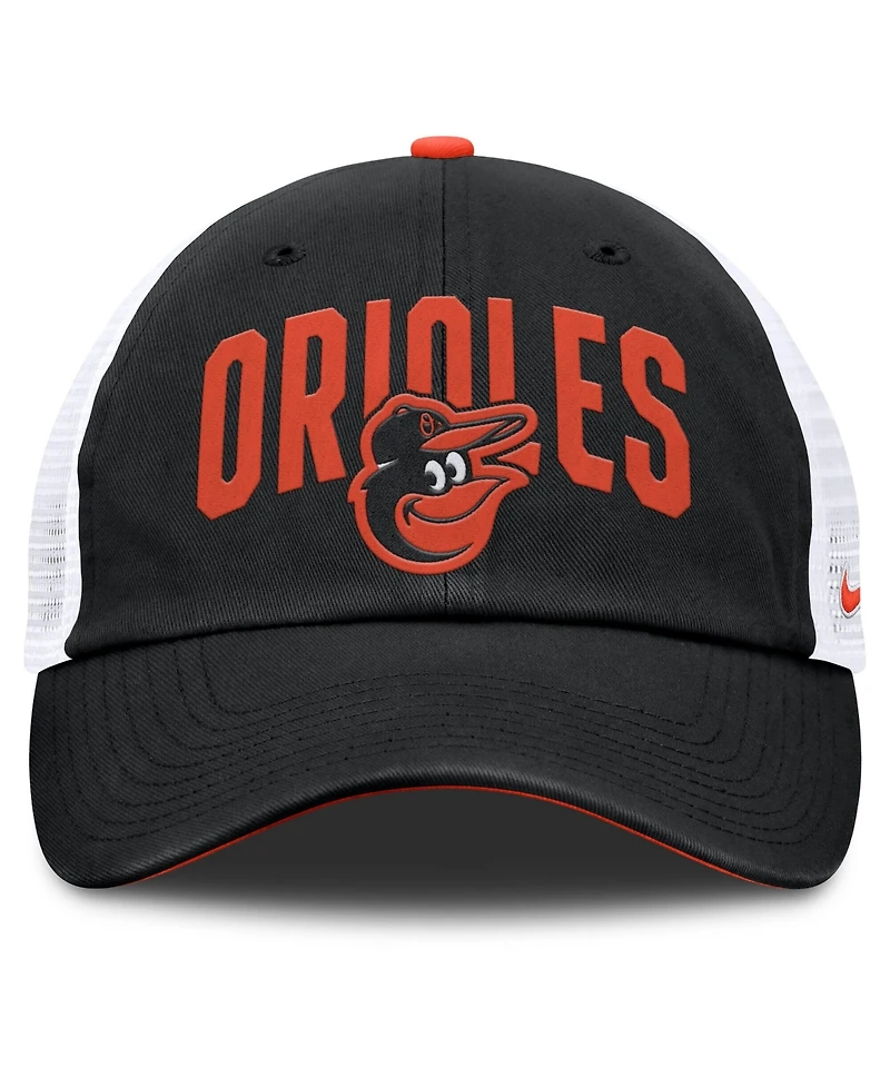 Nike Men's Black Baltimore Orioles Primetime Club Adjustable Trucker Hat