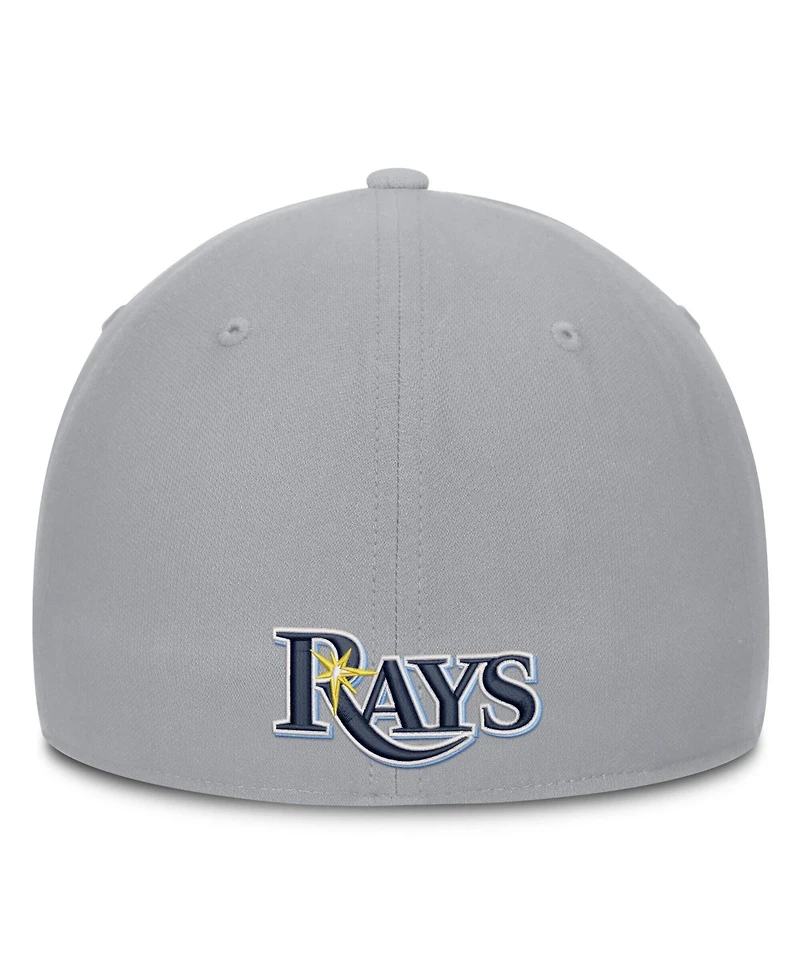 Nike Men's Gray Tampa Bay Rays Primetime Rise Dri-fit Flex Hat