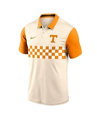 Nike Men's Natural/Tennessee Orange Tennessee Volunteers Vapor Primary Logo Dri-fit Polo Shirt