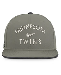 Nike Men's Olive Minnesota Twins Pro Dri-fit Snapback Hat