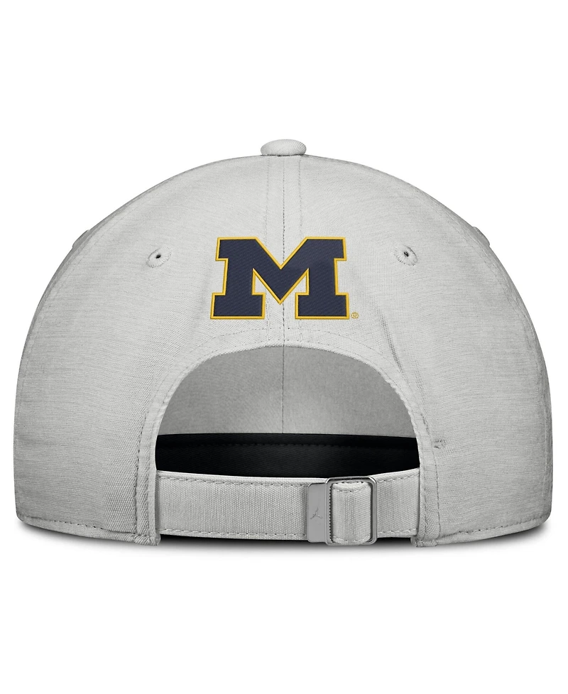 Jordan Men's and Women's Gray Michigan Wolverines 2026 On-Field Gameday Club Adjustable Hat