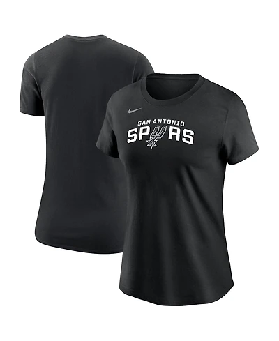 Nike Women's Black San Antonio Spurs Wordmark Core T-Shirt