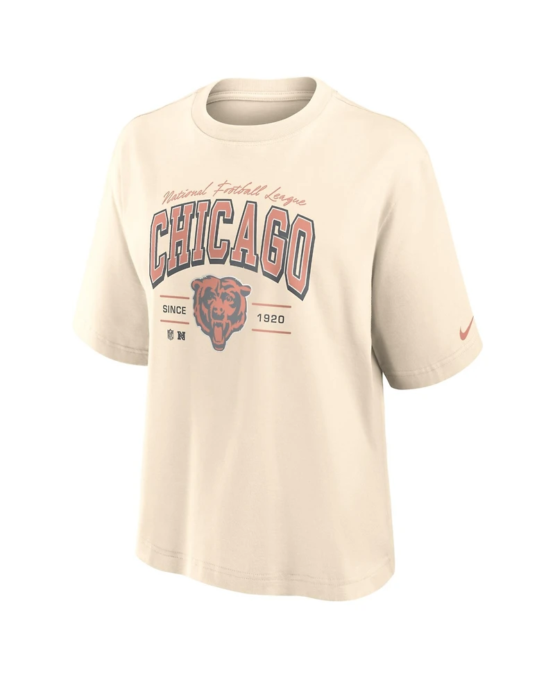 Nike Women's Cream Chicago Bears Vintage Mod Boxy T-Shirt