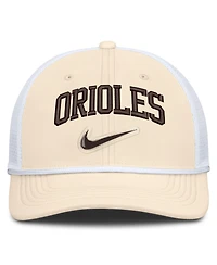 Nike Men's Natural/White Baltimore Orioles Rise Dri-fit Trucker Adjustable Hat