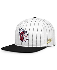Nike Men's White/Black Cleveland Guardians Cooperstown Collection Pro Adjustable Hat