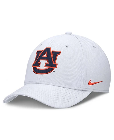 Nike Men's White Auburn Tigers Rise Swoosh Dri-fit Flex Hat