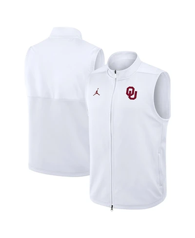 Jordan Men's White Oklahoma Sooners Primetime Victory Therma-fit Full-Zip Vest
