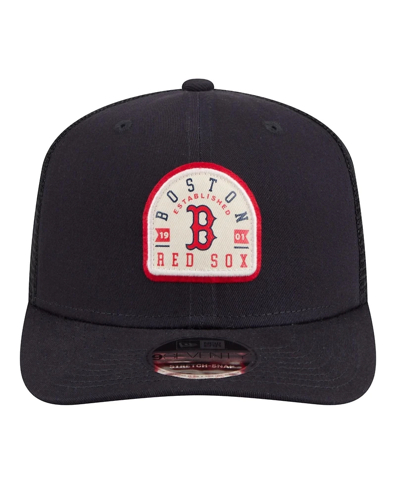 New Era Men's Navy Boston Red Sox Contest 9SEVENTY Adjustable Trucker Hat
