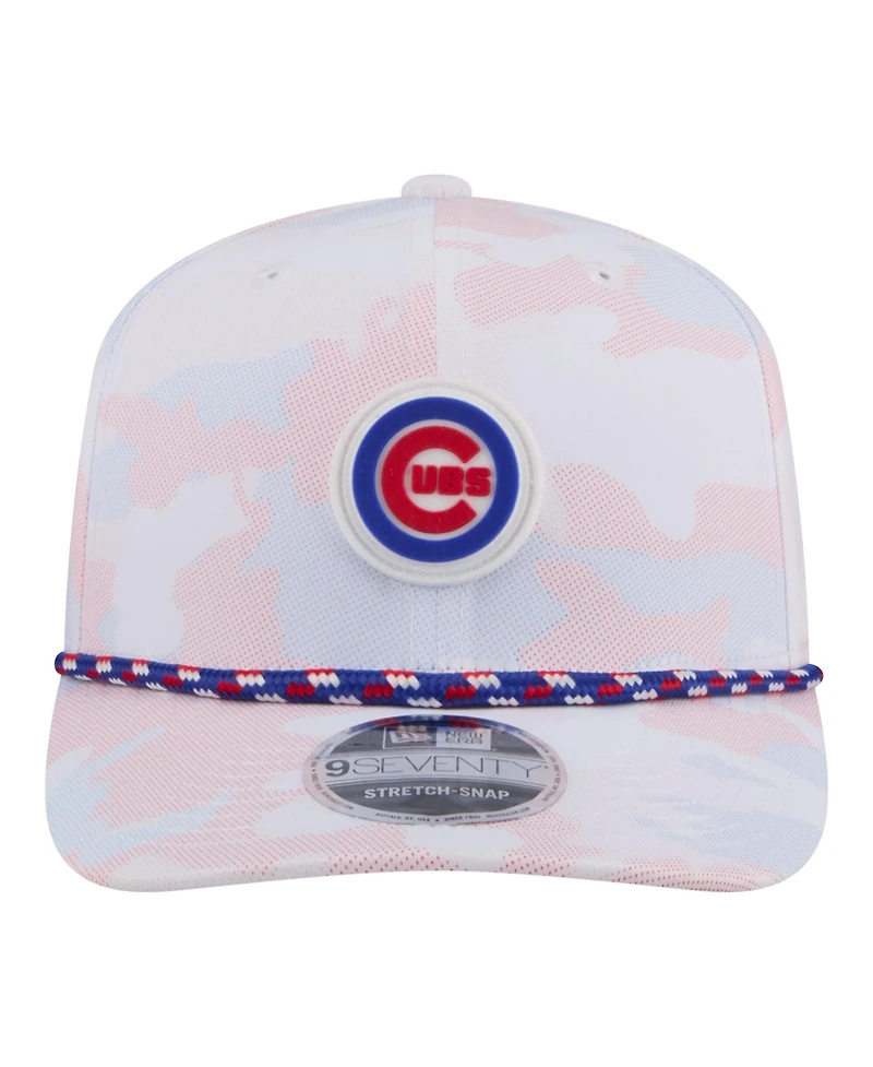 New Era Men's White Chicago Cubs Camo Rope 9SEVENTY Adjustable Hat