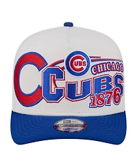 New Era Men's Cream/Royal Chicago Cubs Classic A-Frame 9FIFTY Snapback Hat