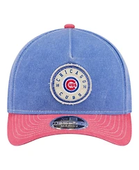 New Era Men's Royal/Red Chicago Cubs Felt M-Crown 9FORTY Adjustable Hat