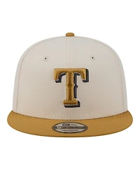 New Era Men's Light Beige/Khaki Texas Rangers Two-Tone Color Pack 9FIFTY Snapback Hat