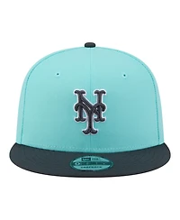 New Era Men's Turquoise/Charcoal New York Mets Two-Tone Color Pack 9FIFTY Snapback Hat