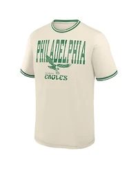 Fanatics Men's Cream Philadelphia Eagles Time Honored Tradition Ringer Fashion T-Shirt
