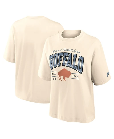 Nike Women's Cream Buffalo Bills Vintage Mod Boxy T-Shirt