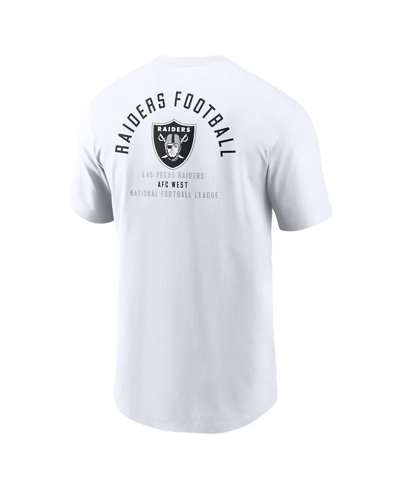 Nike Men's White Las Vegas Raiders Split Logo T-Shirt