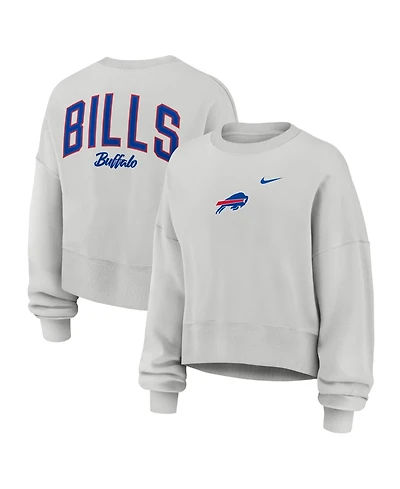 Nike Women's Gray Buffalo Bills Oversized Primetime Phoenix Fleece Sweatshirt