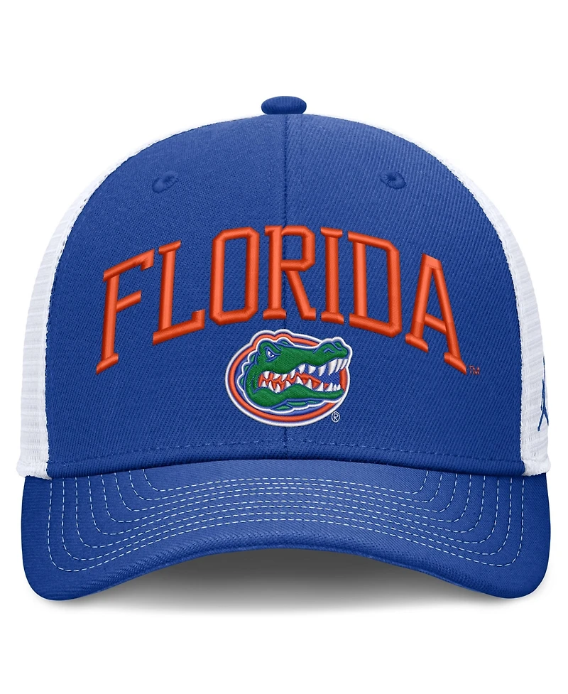 Jordan Men's and Women's Royal/White Florida Gators Primetime Arched Trucker Adjustable Hat