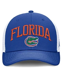 Jordan Men's and Women's Royal/White Florida Gators Primetime Arched Trucker Adjustable Hat