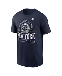 Nike Men's Navy New York Giants Rewind Team Spirit Essential Cotton T-Shirt