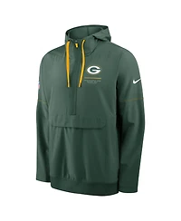 Nike Men's Green Bay Packers Sideline Logo Glory Anorak Half-Zip Hoodie