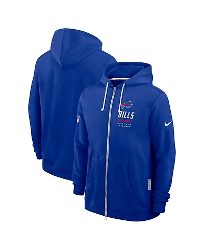 Nike Men's Royal Buffalo Bills Sideline Standard Issue Quarterback Scramble Dri-fit Full-Zip Hoodie