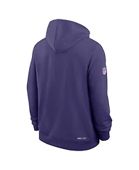Nike Men's Purple Baltimore Ravens Sideline Standard Issue Top Prospect Dri-fit Hoodie