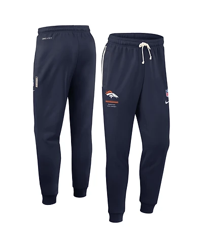 Nike Men's Navy Denver Broncos Sideline Standard Issue Touchback Kick Dri-fit Taper Pants
