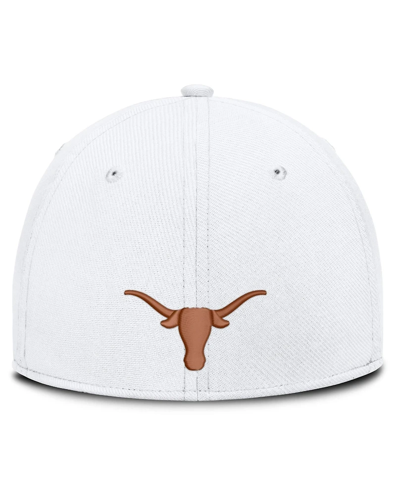 Nike Men's White Texas Longhorns Game Day Rise Swooshflex Hat