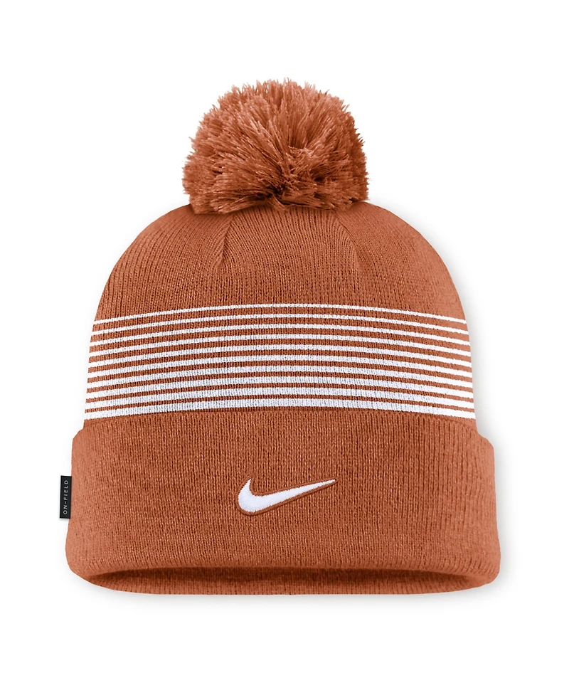 Nike Men's and Women's Texas Orange Texas Longhorns 2026 On-Field Cuffed Knit Pom Hat