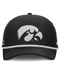 Nike Men's and Women's Black Iowa Hawkeyes Rope Rise Adjustable Hat