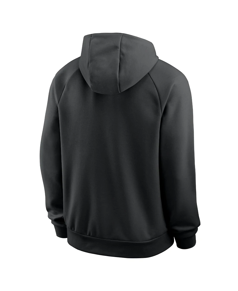 Nike Men's Black Ohio State Buckeyes Premium Performance Raglan Dri-fit Hoodie