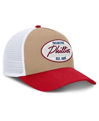 Nike Men's Khaki/Red Philadelphia Phillies Rise A-Frame Trucker Adjustable Hat