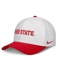Nike Men's and Women's White/Scarlet Ohio State Buckeyes Primetime Rise Adjustable Hat