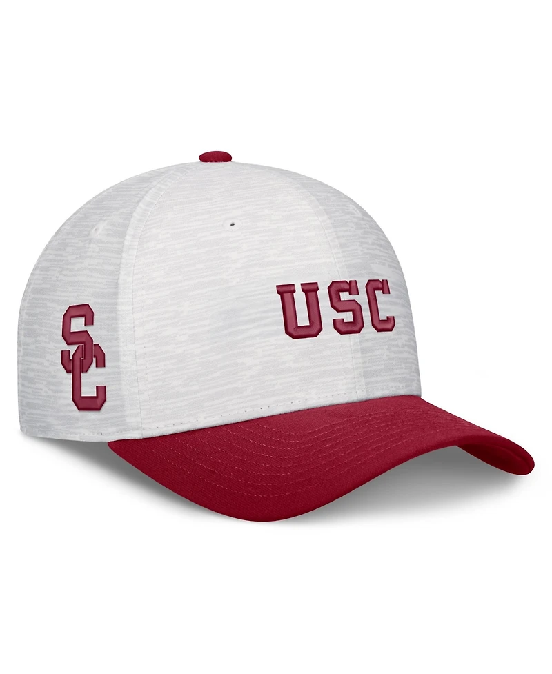 Nike Men's and Women's White/Cardinal Usc Trojans Primetime Rise Adjustable Hat