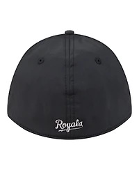 New Era Men's Black Kansas City Royals Metallic 39THIRTY M-Crown Flex Hat