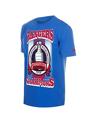 New Era Men's Blue York Rangers Stanley Cup Trophy Graphic T-Shirt
