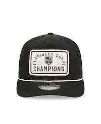 New Era Men's Black Los Angeles Kings Throwback Stanley Cup Champions Side Patch 19TWENTY Adjustable Hat