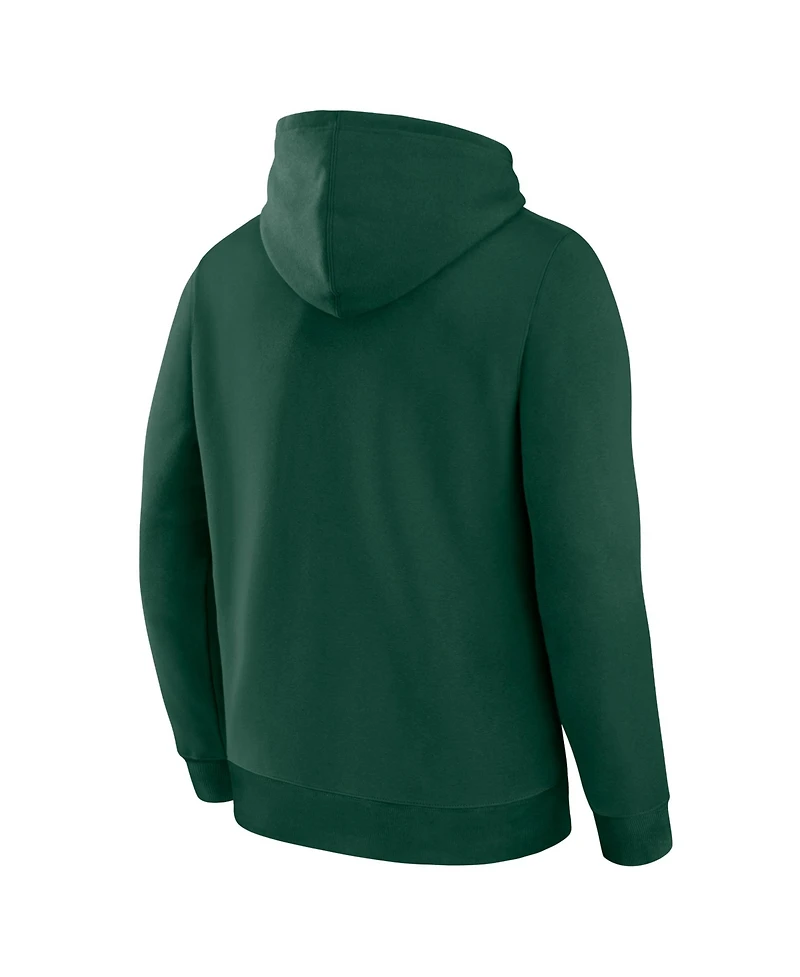 Fanatics Men's Green Athletics Lock-Up Legacy Hoodie