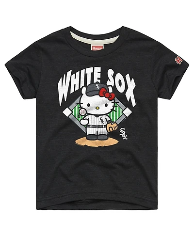 Homage Toddler Charcoal Chicago White Sox Hello Kitty x Mlb Tri-Blend T-Shirt